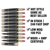 Crayon à lèvres mat longue tenue haute pigmentation, double embout, 16 couleurs, OEM/ODM, faible MOQ
