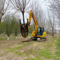 Machine de transplantation d'arbres pour excavatrices de 5 à 10 tonnes, moteur principal, garantie 1 an, 500 kg, fabriqué à Shandong Jining, inspection vidéo