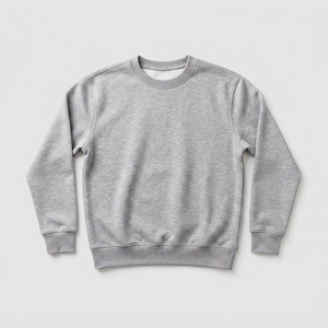 เสื้อสเวตเตอร์คอกลมสีเทาสำหรับผู้ชาย ทรงปกติ ผ้าถัก สีพื้น สวมใส่สบายๆ สำหรับฤดูใบไม้ร่วง - Product Image 1
