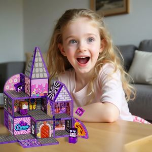 Blocs de construction magnétiques 3D en plastique, jouets de puzzle DIY pour garçons et filles, assemblage éducatif, cadeaux pour enfants - Product Image 3