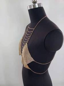 Cadena Corporal de Diamantes B2453, Cadena de Bikini con Cristales de Moda, Joyería de Cadena para el Pecho para Mujer - Product Image 3