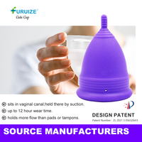 Coupe menstruelle Furuize OEM, 100% silicone de qualité médicale, coupe menstruelle réutilisable, produit d'hygiène féminine