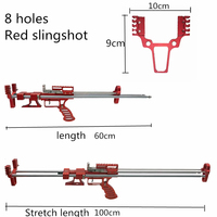 Slingshot télescopique en métal durable, portable, 3 kg, longueur étirée 100 cm, haute puissance pour la chasse et le tir en plein air