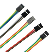 Kabel Jumper Flat Dupont Kustom Male Male Multi Pin Housing Pitch 2.54mm Panjang Kustom Berlapis Timah Tembaga untuk Peralatan Rumah Tangga