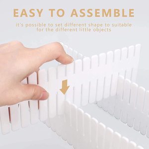 4 Pcs Gói Có Thể Điều Chỉnh Tổ Chức Ngăn Kéo Chia Ngăn Kéo Tách Đồ Lót Vớ Hộ Gia Đình Kết Hợp Nhựa Ngăn Kéo Ngăn - Product Image 3