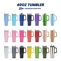 Vaso Térmico Personalizado con Logotipo, 40 Oz, de Acero Inoxidable, con Asa, Tapa y Pajita para Impresión