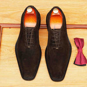 รองเท้าหนังอ็อกซ์ฟอร์ดแบบผูกเชือกสำหรับผู้ชาย สไตล์บริติชบรูค แกะสลักลายเฉพาะตัว ใส่สบาย เหมาะสำหรับธุรกิจและลำลอง - Product Image 3