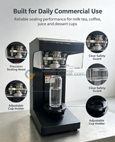 Machine de scellage automatique de canettes de table à écran tactile, anti-fuite, pour les magasins de bubble tea, café, boulangerie et jus de fruits