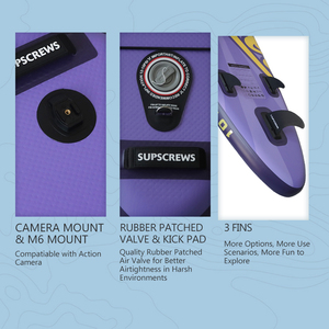 OEM ODM บอร์ดยืนพายแบบเป่าลมขนาด 10.6 ฟุต พร้อมเบาะนั่งแบบ Kayak และที่ยึดกล้อง - Product Image 5