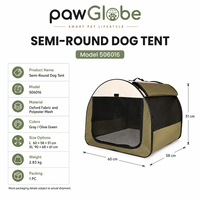 Nichoir pour chien demi-rond, tente pour animaux de compagnie, abri semi-circulaire en forme de dôme pour chiens, options de couleur vert et gris, tailles L et 2XL, maison pour animaux de compagnie