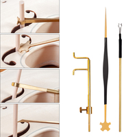 Kit d'outils de luthier pour violon en laiton, ensemble de tiges sonores, outil d'installation, outils de réparation pour la fabrication de violons, trou en F à l'intérieur