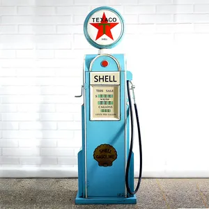 Modelo <span class=keywords><strong>de</strong></span> Gasolinera Vintage Hecho a Medida, Dispensador <span class=keywords><strong>de</strong></span> Metal, Accesorios <span class=keywords><strong>de</strong></span> Fotografía, Decoraciones Metálicas para Bares y Cafeterías - Product Image 4