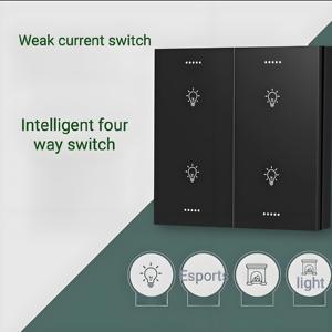 Zhi Kong Da Shi Factory's 12V Indoor Smart RS485 1A Fireproof ABS+PC Switch Sockets Weak Light Detection Supporting US/EU/UK - Product Image 4