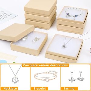 Cajas de regalo de joyería Batifine, paquete de 40, 3,5x3,5x1 pulgadas, cartón a granel forrado, cajas de joyería pequeñas, tapas, collar, caja de anillo - Product Image 3