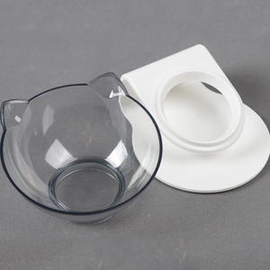 Bol double pour chat, bol à nourriture et à eau pour animaux de compagnie, surélevé, antidérapant, avec support surélevé - Product Image 5