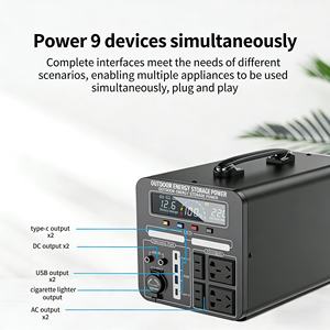 Générateur solaire 1200W avec panneau solaire, batterie au lithium, alimentation de secours électrique, rechargeable, Lifepo4, station d'alimentation portable avec onduleur - Product Image 3