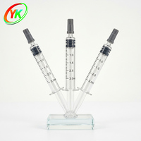 Seringue en verre Luer Slip de 2,25 ml avec graduation, corps gradué à piston en plastique pour concentré botanique