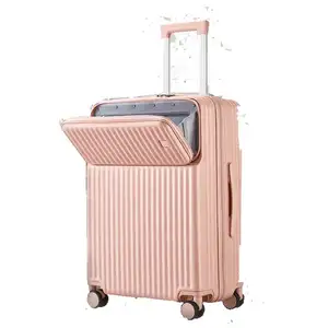 Chinese Fabrikanten Pc Spinner Aluminium Cabine Trolley Koffer Elegante Aangepaste Reisbagage Met 4 Wielen