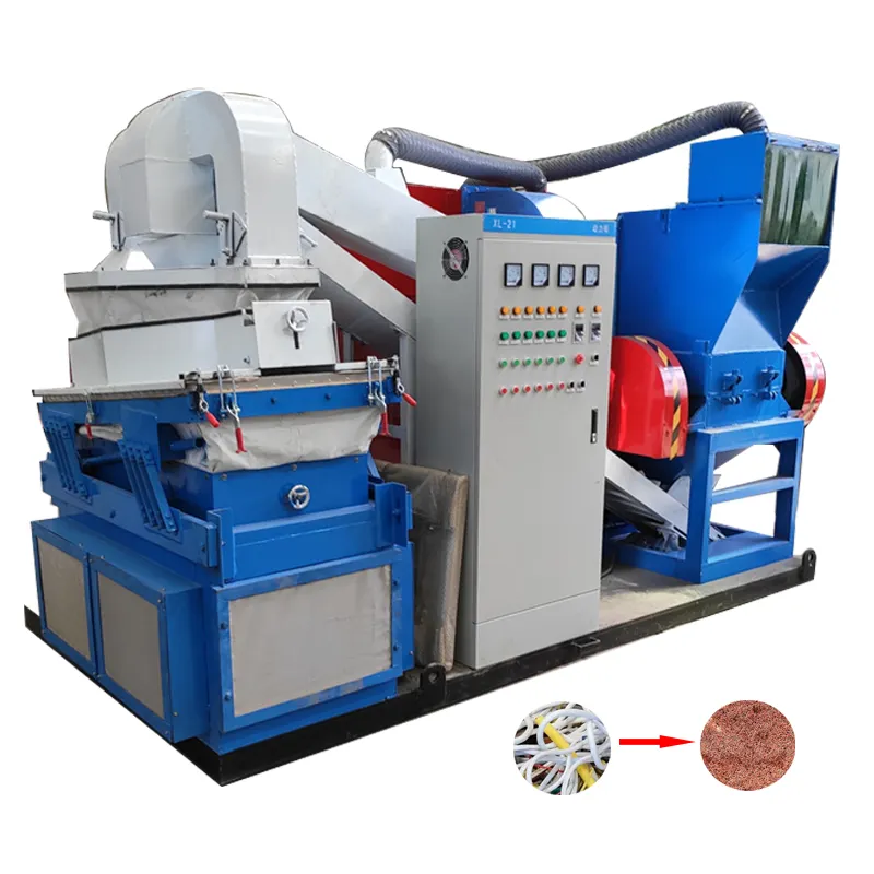 copper cable shredder granulator separator recycling copper rice machine copper wire and cable scrap granulator