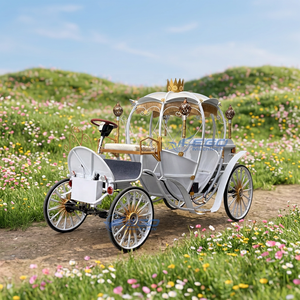 Chariot de transport spécial couleur personnalisée, modèle citrouille blanche, à vendre, pour adultes, remorque pour chevaux - Product Image 1