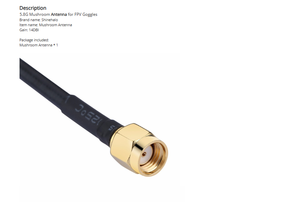 Antena FPV tipo hongo de alta ganancia de 5.8G y 14DBI para receptor de gafas FPV, antena tipo hongo para gafas FPV - Product Image 6