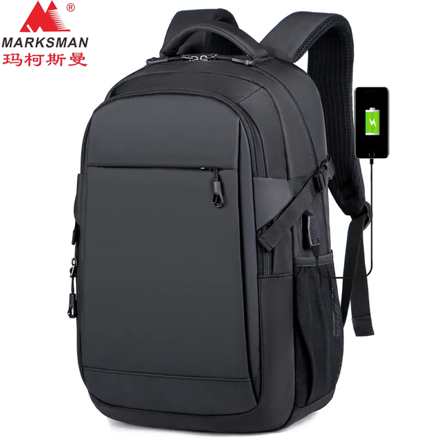 MARKSMAN 2023 Fashion Wholesale High Quality Custom LOGO Waterproof Anti Theft USB Laptop Backpack Bag