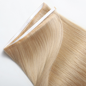 Extensions <span class=keywords><strong>de</strong></span> Cheveux Remy Lisses et Soie Naturels Vierges Non Traités, Tissage Innovant par Injection Invisible en PU Long et Fin - Product Image 1
