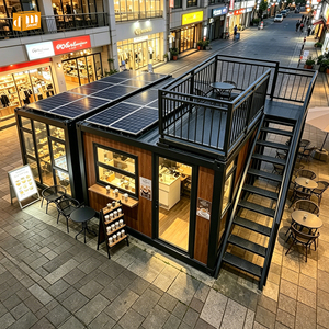 ร้านกาแฟเคลื่อนที่สำเร็จรูปกลางแจ้ง <span class=keywords><strong>ราคา</strong></span>โรงงาน DM แบบถอดประกอบได้ บ้านคอนเทนเนอร์ ติดตั้งรวดเร็ว ร้านขายของที่ระลึกสำหรับนักท่องเที่ยว - Product Image 1