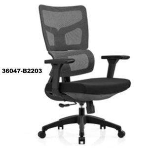 Silla de oficina en casa, muebles de oficina ejecutiva, silla de oficina de malla con respaldo medio, 36047-B2206 - Product Image 6