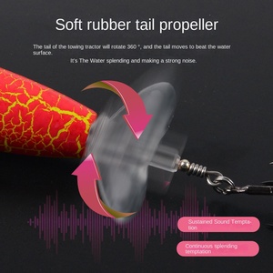 Leurre de pêche flottant en plastique brut non peint de 80 mm et 7,5 g avec hélice pour la pêche à la carpe en eau douce - Product Image 4