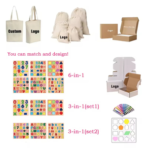 Nhà sản xuất bằng gỗ bảng chữ cái số hình dạng Hội Đồng Quản trị Montessori học tập 3D Thư Câu đố trò chơi giáo dục đồ chơi cho trẻ em trai cô gái - Product Image 6