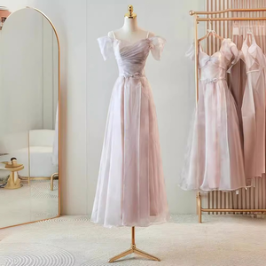 <span class=keywords><strong>Vestiti</strong></span> <span class=keywords><strong>da</strong></span> damigella nuziale Cheongsam a collo quadrato francese alla moda abiti <span class=keywords><strong>da</strong></span> <span class=keywords><strong>donna</strong></span> con cinturini a cravatta abito <span class=keywords><strong>da</strong></span> sera Vestidos delicati - Product Image 4