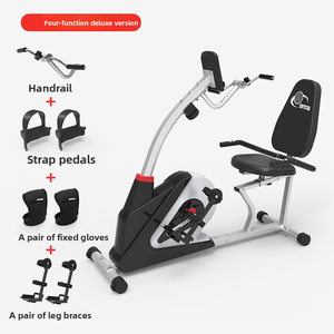 <span class=keywords><strong>Bicicleta</strong></span> Estática de Cristal para Rehabilitación de Ancianos, Uso Doméstico y Familiar, con <span class=keywords><strong>Freno</strong></span> de Disco Magnético Silencioso, Reclinable, Capacidad de 150 kg - Product Image 3