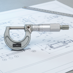 Micrometro di Alta Precisione, Strumento di Misurazione 0-25mm, Precisione 0,01mm, con Fermo a Cricchetto, Micrometro Esterno Asimetro - Product Image 1