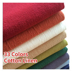 Tela de lino de algodón crepé lavada orgánica de alta calidad para camisa informal vestido ropa cortina - Product Image 1