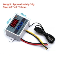 Termostato Digital XH-W3001 -50~110 ° Sensor de Temperatura NTC 10K LED para Calefacción y Refrigeración, Resistente al Agua, 12V 24V 220V