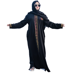 Abaya Zaynab Dubaï Robe musulmane de luxe pour femmes Manches longues Polyester respirant - Product Image 1