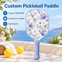 Raquette de pickleball pressée à froid, surface en fibre de verre, noyau en nid d'abeille PP, sensation de frappe équilibrée pour les joueurs débutants