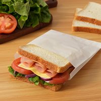 Kantong Kertas Lilin Anti Minyak Aman untuk Makanan, Desain Ukuran Dapat Disesuaikan, Sekali Pakai, Warna Putih, Alas V, untuk Kentang Goreng, Ayam Goreng, dan Kue