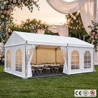 Tentes de mariage de style européen en PVC transparentes et imperméables pour banquets de vin et stockage, rouge et blanc
