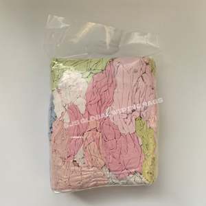 Chiffons de nettoyage industriels recyclés 100% coton pur coloré, 10 kg, coupés mixtes, pour usage en atelier - Product Image 1