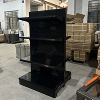 Gondoles de supermarché Chuangmeijia double face - Acier laminé à froid, capacité de charge lourde de 50-70 kg/étagère, certifiées CE