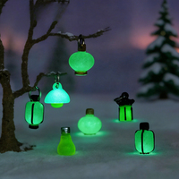 Linterna Hexagonal China Luminosa en Miniatura para Casa de Muñecas, Micropaisaje y Regalo Adorable