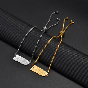 Braccialetti regolabili con mappa di Porto Rico da 18 cm con <span class=keywords><strong>città</strong></span> per donna - Gioielli in acciaio inossidabile PR # 567262 - Product Image 3