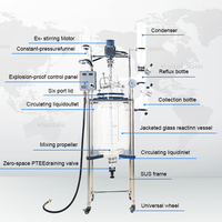 Yuhua Olla de Reacción con Calefacción Encamisada de 10L-100L, Bomba con Control PLC, Operación Semiautomática, Vidrio de Borosilicato, Pantalla Digital