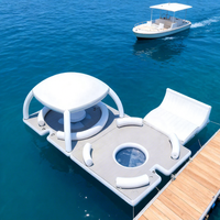 Île flottante gonflable de haute qualité SHUNYUAN, plateforme de tente gonflable en PVC, dôme de loisirs, quai pour yacht