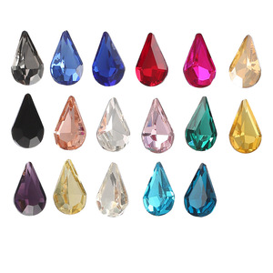 Accessoires DIY : Strass goutte d'eau en forme de grain de melon, strass goutte d'eau en verre à fond pointu, strass goutte d'eau pour accessoires vestimentaires - Product Image 2