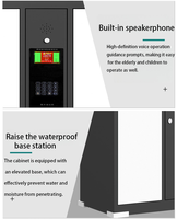 Armoire de rangement intelligente en métal à 6 portes en acier pour école avec 6 méthodes d'ouverture, casier électronique assemblé, vente en gros OEM