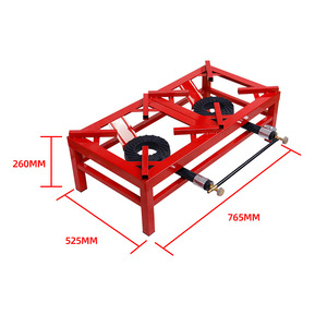 Estufa de Gas Portátil de Doble Quemador para Exteriores, Hierro Fundido y Acero KSGB22, Uso Comercial, Residencial y para Camping - Product Image 3
