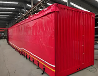 Semi-remorque rideau latéral en acier sur mesure à 3 essieux, 40/45 pieds, capacité de charge 60T, avec échelle hydraulique, mécanique/pneumatique
